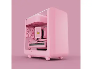 HYTE CS-HYTE-X50G-SM Pink ABS / Steel / Tempered Glass ATX Mid Tower Case (Computer Cases - ATX Form)