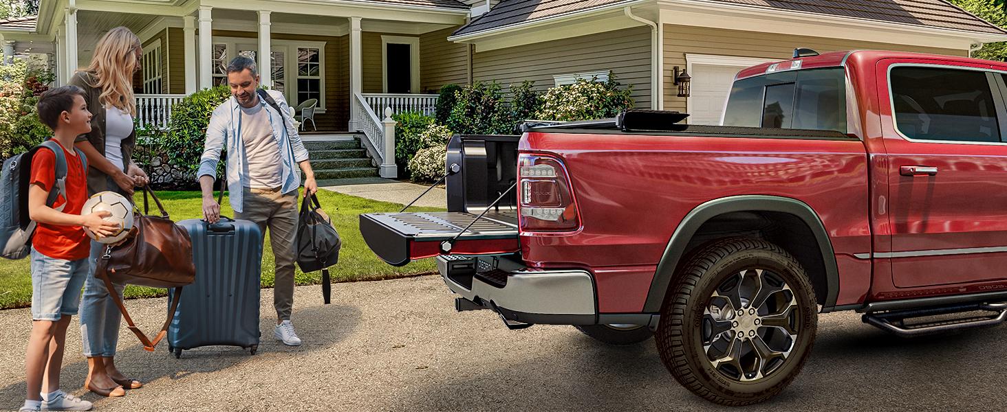 5.8 ft Soft Roll Up Truck Bed Tonneau Cover Compatible with 2019-2025 Chevy Silverado/GMC Sierra 1500 New Body Style, Fleetside 5.8 ft Bed