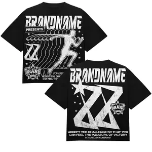 Vintage Graphic"ACCEPT THE CHALLENGE SO THAT YOU CAN FEEL THE PLEASURE OF VICTORY" Tops Tshirt streetwear, Y2K style Casual Cotton Classic Crewneck DesignTees