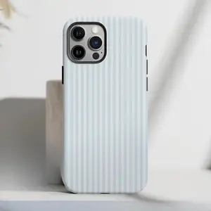 Personalized Blue Phone Case Custom Monogram Phone Case Aesthetic Striped Phone Case Summer Coastal Phone Case Preppy Phonecase Blue BeachyCover for IPhone17 16 15 14 13 12 11 Plus Pro Promax Case for IPhone Tough Phone Case