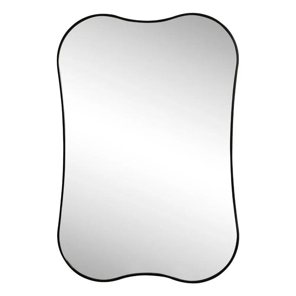 Calico 24 in. W x 36 in. H Medium Irregular Scallop Aluminum Alloy Framed Wall Mounted Mirror