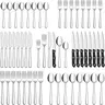 Sturdy Stainless Steel Silverware Set (24/48-Piece for 4/8 People) – Kitchenware Dinnerware with Steak Knives, Nickel-Free Utensils, Classic Mirror-Polished Tableware, Dishwasher-Safe Spoons for Home Thanksgiving Use