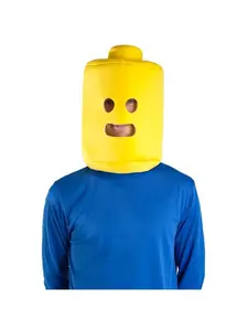 Adult Yellow Block Man Headpiece