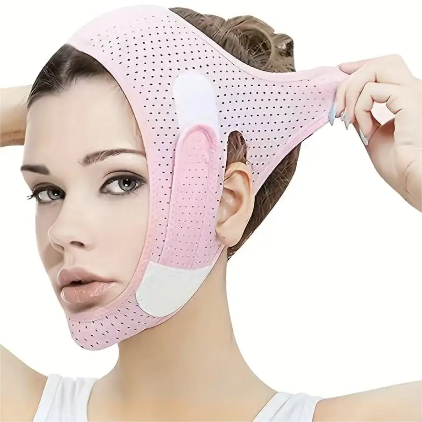 Reusable Face Lifting Bandage, Chin Slimming Belt, V Line Face Slimming Facial Skin Lifting & Firming, Adjustable Chin Strap for Double Chin for Women