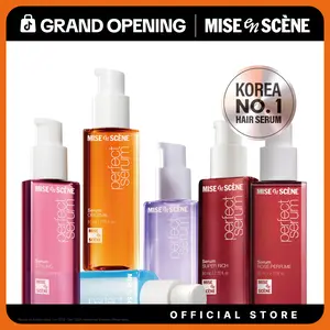 [LIVE EXCLUSIVE] No.1 Hair Serum in Korea for Smooth & Shiny Hair | for Every Hair Type & Concern, Frizz-free, Damage Repair, K-Idol Shine Finish | Mise En Scène | Perfect Serum Collection (7 types)