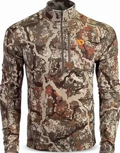 Men's Furnace Quarter Zip - Merino Camo Hunting Long Sleeve, Insulated Midlayer, Hunting Gear For Men 1 00W