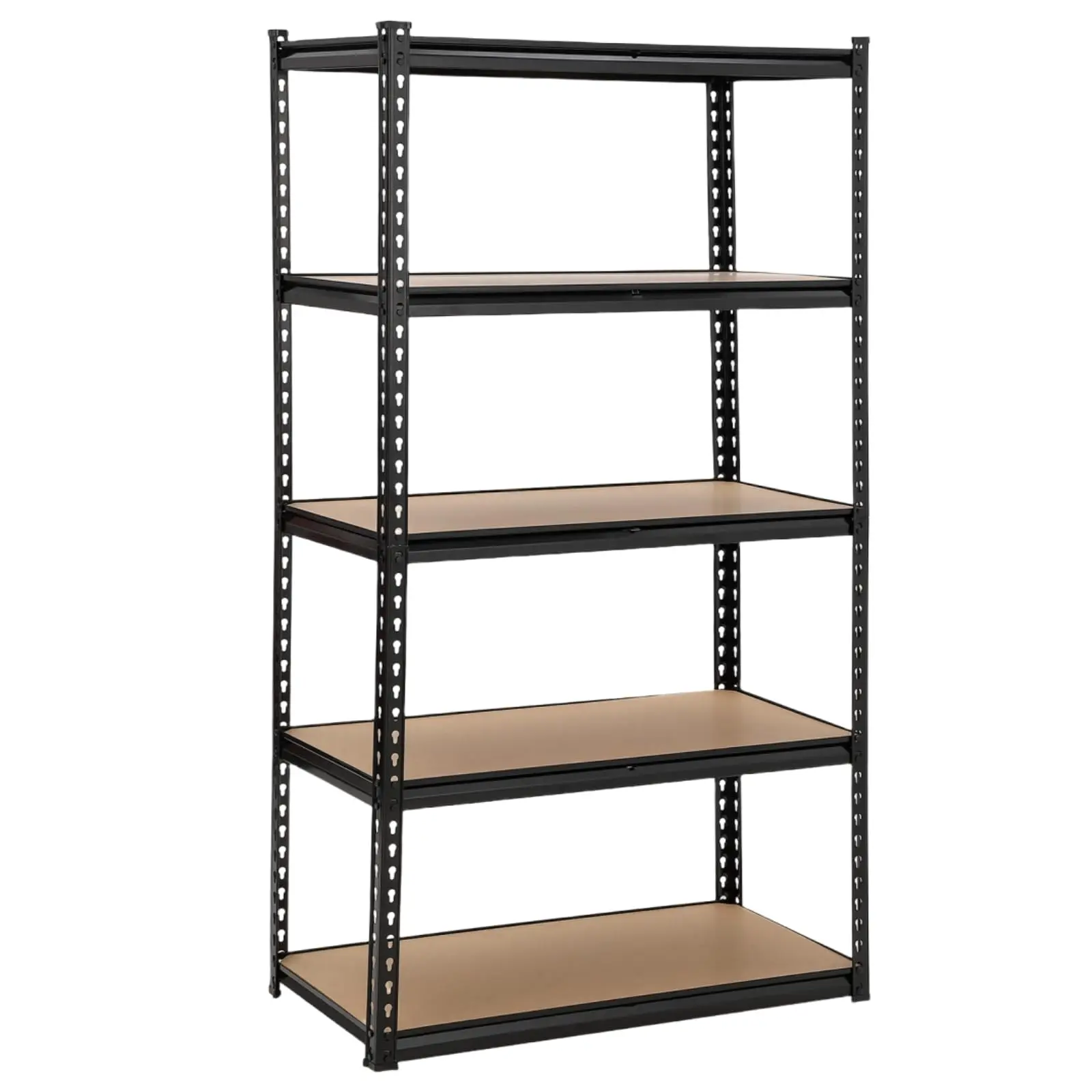 GARVEE 5 Tier Garage Storage Shelves, Heavy Duty Utility Shelves Metal Shelving Unit, 48"L x 18"W x 73"H Adjustable Storage Shelves Utility Rack for Garage Kitchen Basement Pantry Laundry, Black