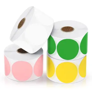 JADENS Circle Sticker Label 2inch Self-Adhesive Label for DIY Logo, QR Code, Name Tag,Father's Day