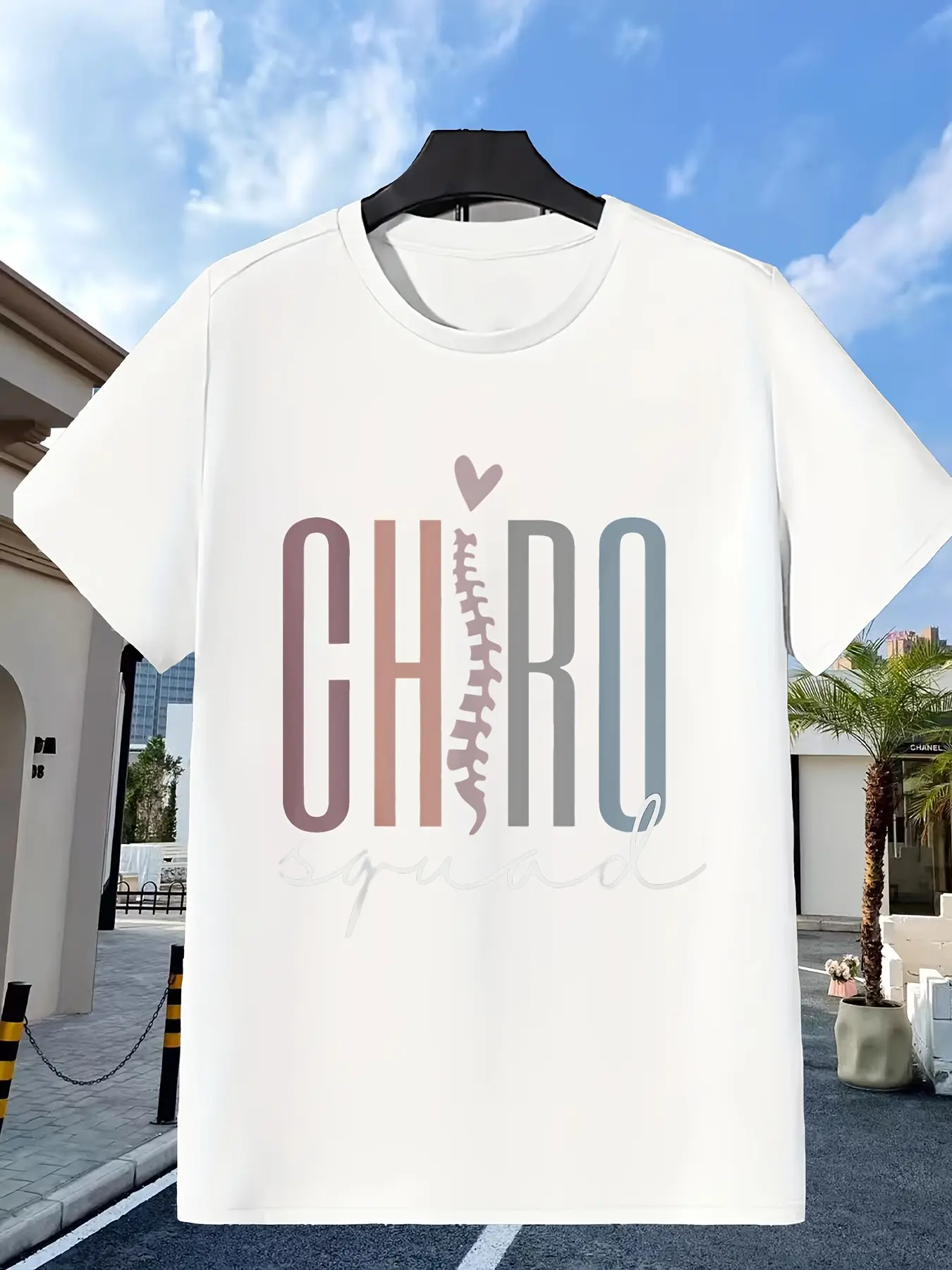 Chiropractic Shirt Multicolor Chiro Spine Heart De unisex soft cotton short sleeve t shirt, vintage graphic casual tee for men women teens, perfect birthday holiday gift for camping travel gym daily street  wear