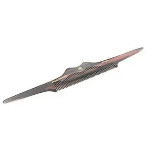 G.B.S Stylish Handmade Hair Comb, Cellulose Acetate Unbreakable Combs, Mustache Comb for Men’s, Teasing Hair Comb, Unique Design, Tortoise Shell Anti-static and Fine Tooth