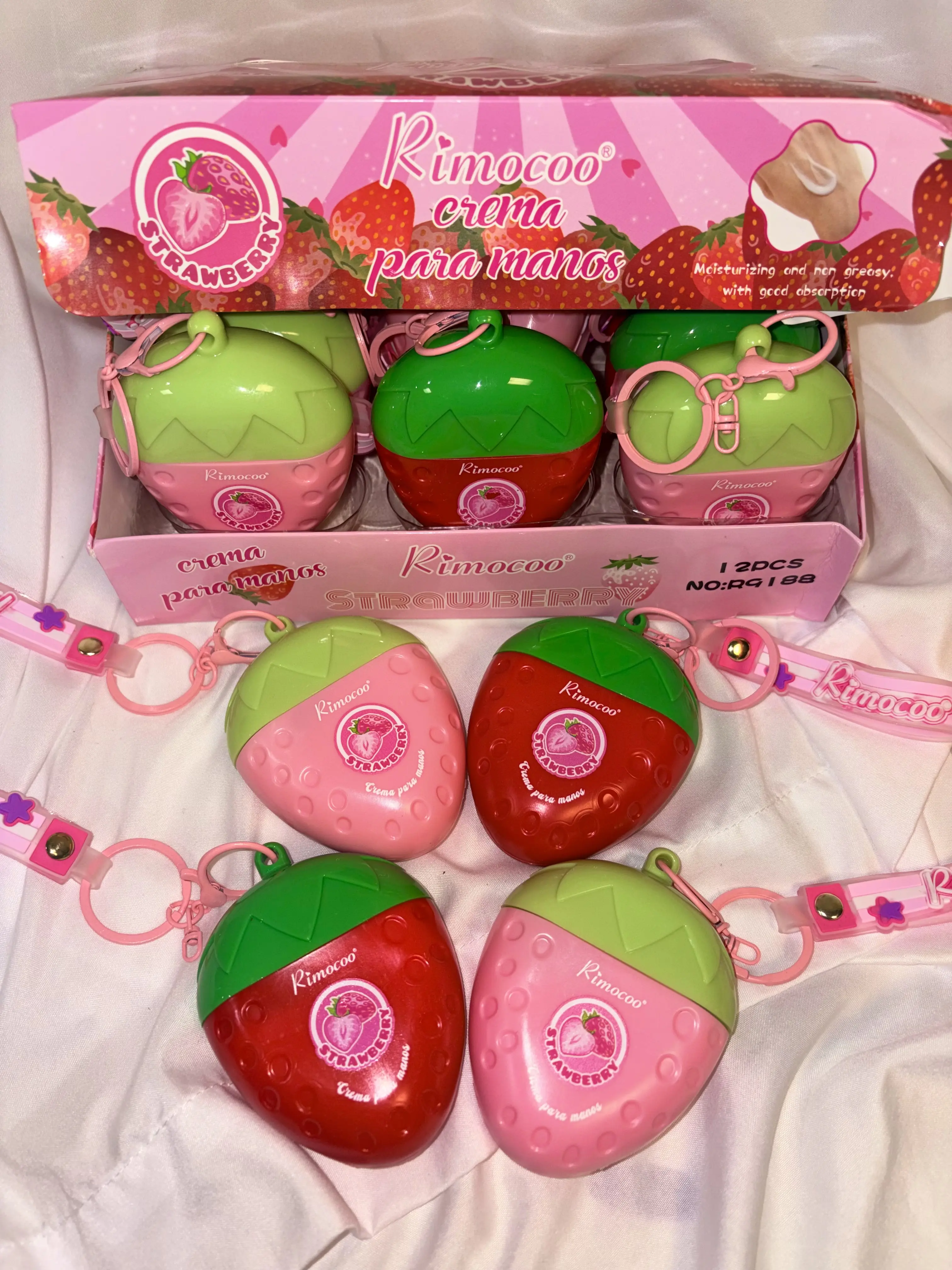 Strawberry Hand Cream Keychain