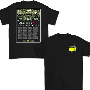Masters Champions 2025 Golf T-Shirt – Unisex Shortsleeve Crewneck,Trendy Graphic Tee, Gift for Menswear Womenswear Top, 100% Cotton, Perfect for Golf Lovers|men's t shirts|Gifts for Golfer|golf gifts|golfer gifts for men|golf gifts for him