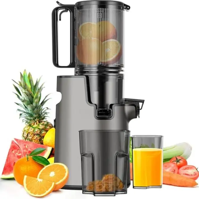 LQZ 350W Cold Press Juicer-Slow Masticating Machines, 4.3" Feed Chute for Whole Fruits & Vegetables,High Juice Yield,Easy to Clean,Fathersdaygifts