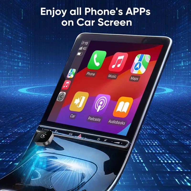 2026 Latest Upgrade Wireless carplayAdapter for iPhone/Android Auto- Fast Connection,NoLatency,Hands-Free Call wireless adapter Mini USB Designfor Cars with Wired CarPlay Plug and Play Easy Use.pleasemake sure the car has wired CarPlay