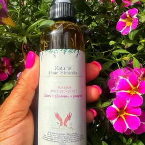 Natural Hair Strands Maximum Hair Growth Oil. Plant-Based Scalp Support. Supports Hair Growth, Recovery & Renewal in a Nature-Inspired Formula - Haircare, Comfort. Help for scalp Psoriasis and itching scalp.
