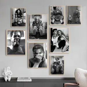 Funny Bathroom Poster, Bathroom Art Movie Print, Funny Wall Decor, Vintage Black & White Poster, Gift for Him