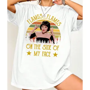 Clue 1985 Movie Shirt, Flames On The Side Of My Face Sweatshirt, Hoodie, Funny Horror Movie, Halloween Merch