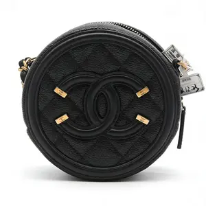 Pre-owned CHANEL black round cake 11 * 11 * 5cm th260401010