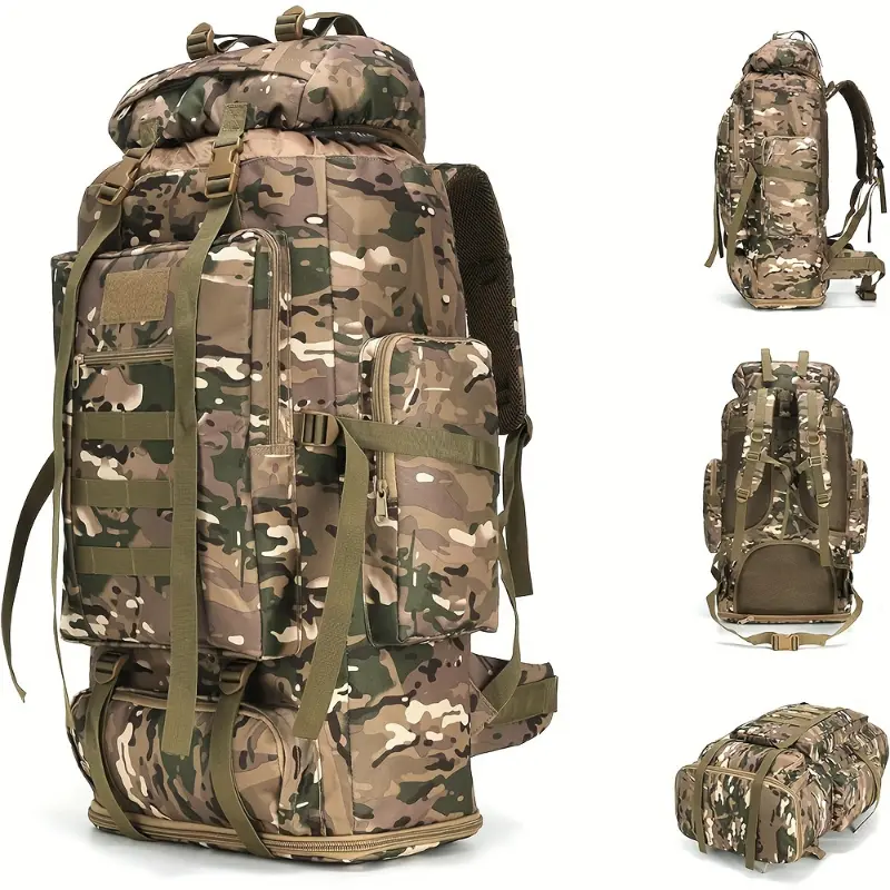 outdoor sport   100L Camping Hiking Backpack Outdoor Mountaineering Sports Bag Camping Backpack CP Camo Organized Daypack