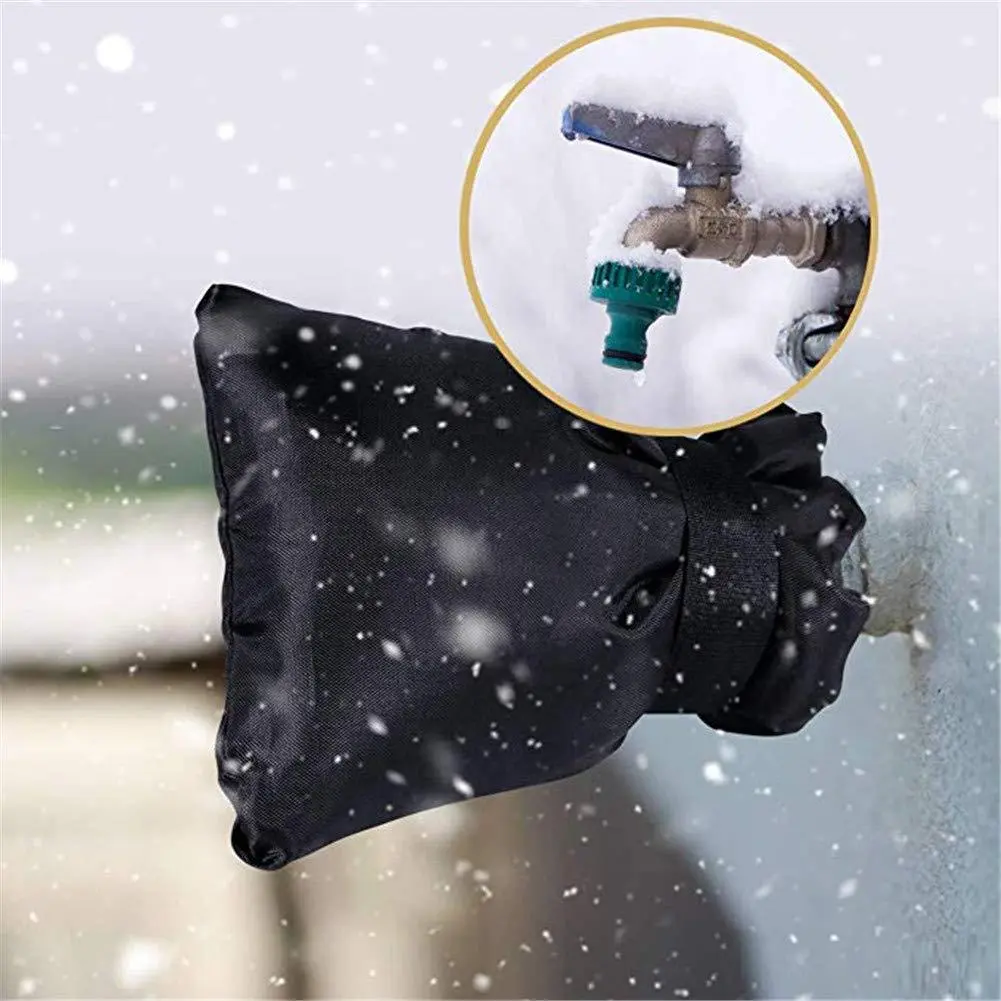 4 Pack Thick Outdoor Faucet Covers with Reflective Strips, Winter Frost Protection, Waterproof Dual Layer, Easy Install, Reusable
