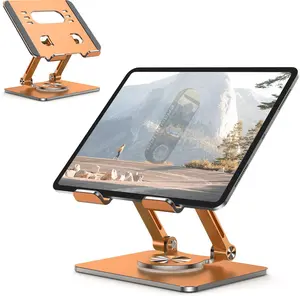 MvhaMedds Cellphone Stand Tablet Stand for iPad Holder, Adjustable Tablet Holder for Desk, Foldable Portable Monitor Stand Compatible with 4-16" Tablets Such as Kindle, Switch, iPad Pro/Air/Mini Computer Smartphone