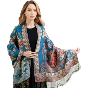 Paisley Pashmina Shawl Wraps for Women Evening Dresses Elegant Soft Rave Scarf Festival Lightweight Scarves Shawls