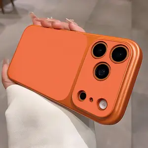 Vintage Synthetic Leather Texture Phone Case Protector Cover - Compatible with iPhone 17/16/15/14/13/12/11 Pro Max Plus, 17 Pro, 16 Pro, 15 Pro - Luxury Instant Transformation to 17 Vintage Style, Large View Window, Shockproof Silvery Frame Accessories