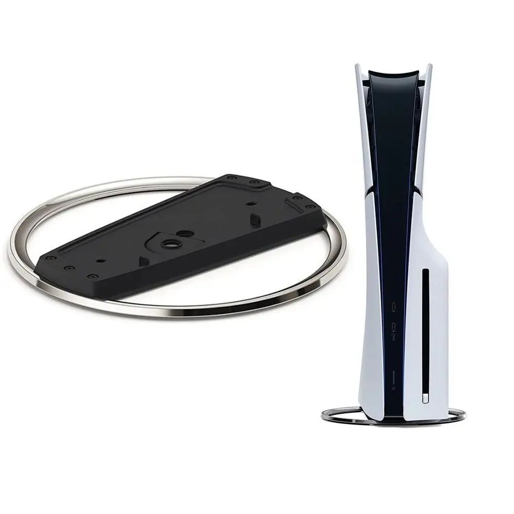 Portable Metal Vertical Stand for Ps5/ps5 Slim/ps5 Pro, Made for Gaming, Anti-Slip Base Holder, Compatible with Playstation 5 Pro Game Console, Durable Console Accessories, Gaming Items