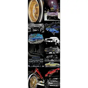 G-Body Halftone Lowrider DTF Heat Transfers, Automotive Graphic Design Gangsheet with Design Elements for DIY Specialty Supplies (Toys & Hobbies, Heat Transfer Techniques, Lowrider Culture)