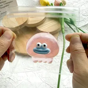 Cute Jellyfish Squishy Stress Toy, Transparent Tpr Soft Squeeze Mochi Squishies, Kawaii Cartoon Decompression Fidget Toys, Random Color Shipment