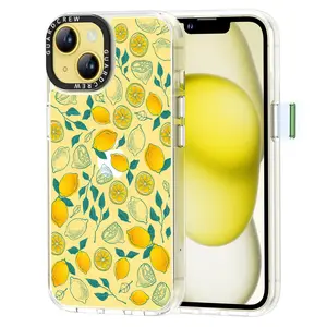 GuardCrew Case for iPhone 13 Case and iPhone 14 Case, [Crashproof 11FT Military-Grade Drop Protection] [Anti-Yellowing & Anti-Peel] Clear Shockproof TPU Bumper Slim Phone Case Cover-Lemon