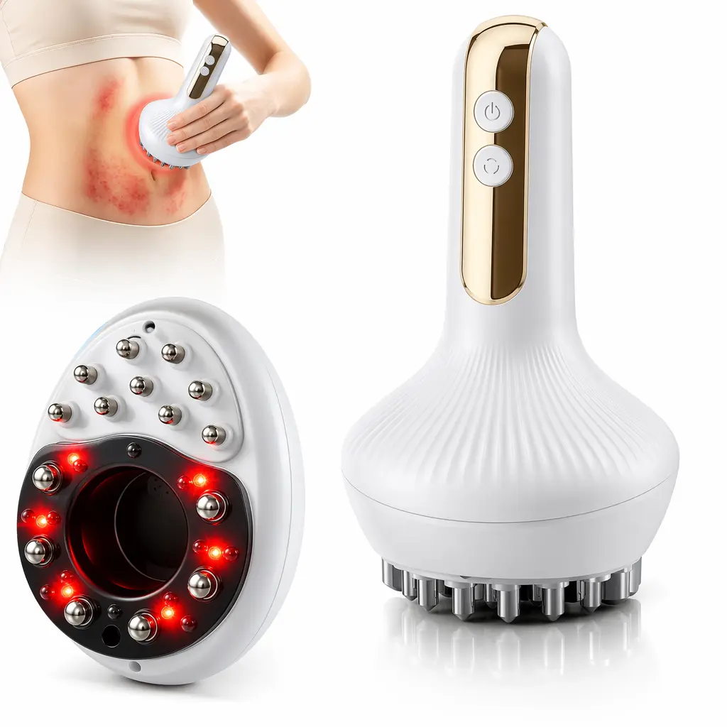 5-in-1 Cupping & Gua Sha Massager – 9 Levels Heat, LED Red Light & Vacuum Suction, Cordless Rechargeable – Full Body Muscle Relief for Back, Shoulder & Legs, Gift for Women/Men – Black