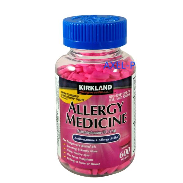 Signature Allergy Medicine Diphenhydramine HCI 25 Mg, 600 Minitabs