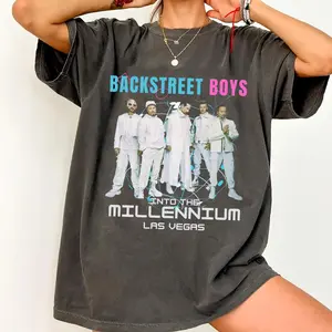 Retro Tour Backstreet Boys Millennium Music Graphic Tee Vintage Fan Band Shirt