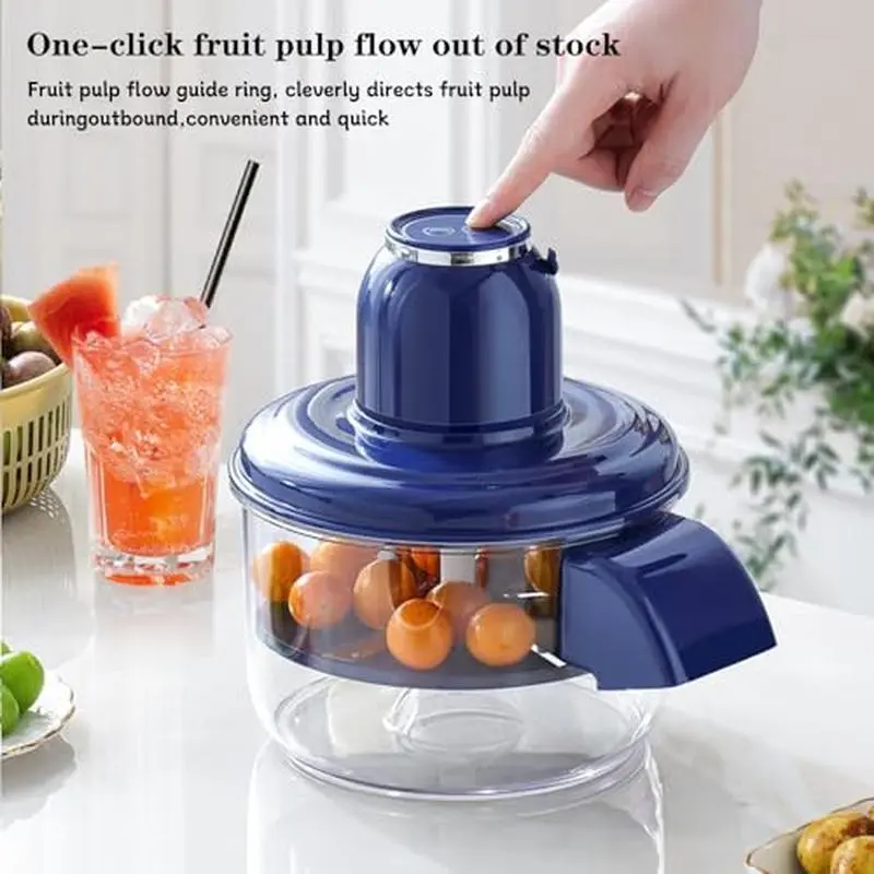 Ormos Electric Grape Peeling Machine - Automatic Garlic & Tomato Peeler, Rechargeable Fruit Skin Remover Tool for Small Fruits, Home Kitchen Gadget-Blue