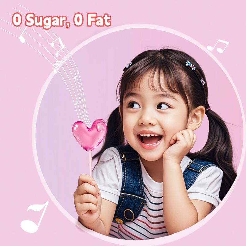 Candy Master MeCandy 4D Music Lollipop | linus lollipop | Bone Conduction Tech | 4D Bear/Strawberry/Dinosaur/Heart Shapes | Sugarfree, Fruity Flavor | Halal Certified | Healthy Valentine's Day Gift