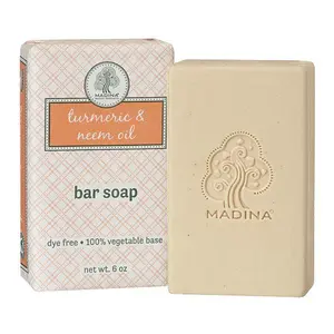 Tumeric & Neem Oil Bar Soap - 6oz (6 bars) Body Care Antibacterial Daily Fragrance