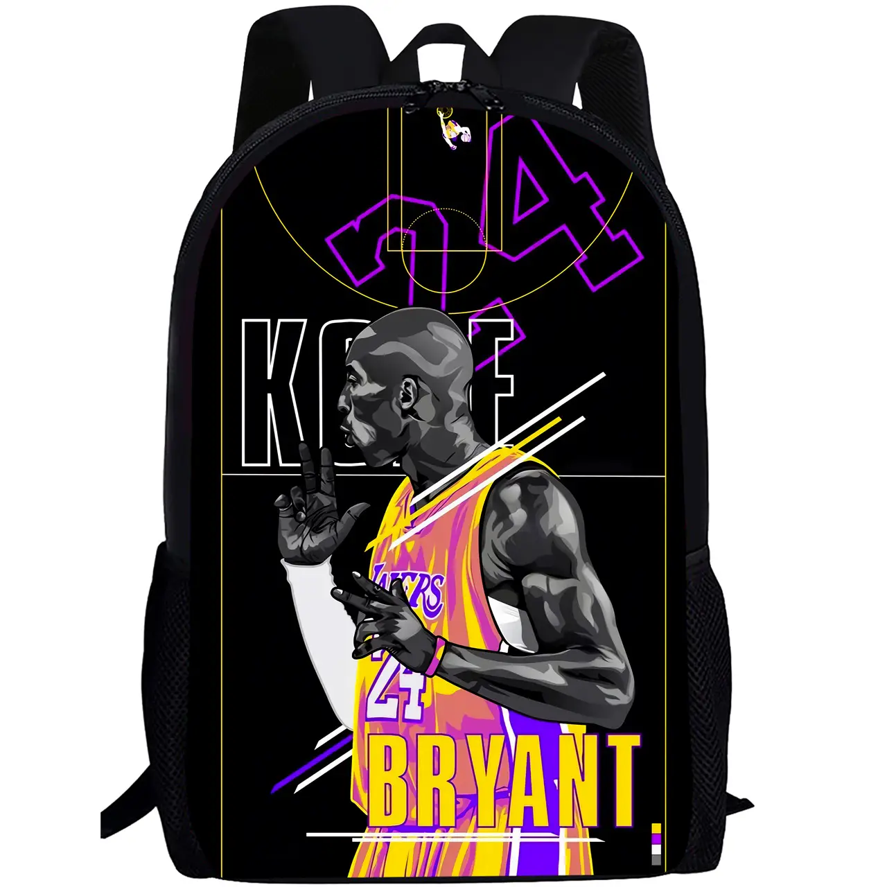 Kobe Bryant Backpack for Basketball Fans 16IN Casual Daypack Bookbag