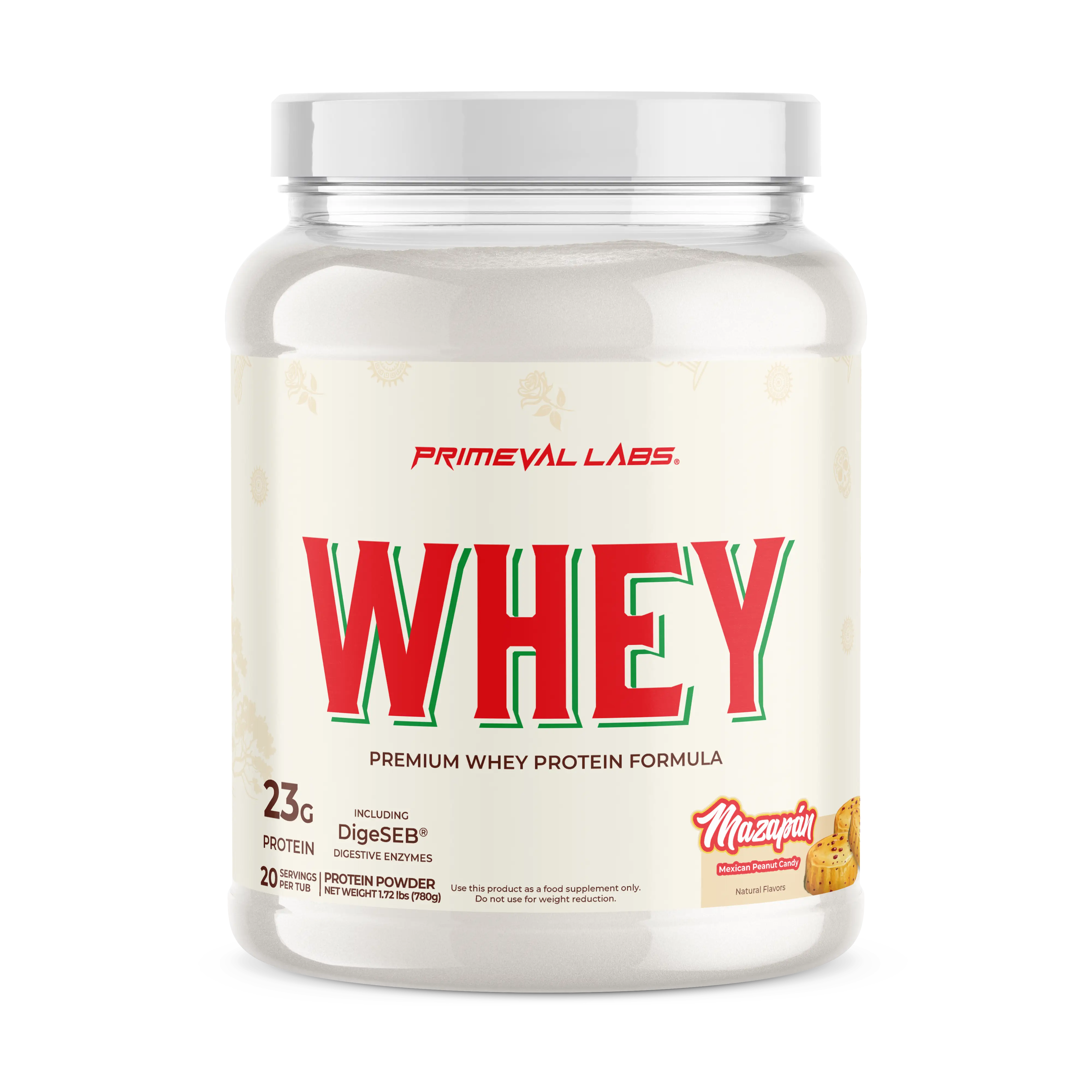 Primeval Labs Whey Protein Gourmet Flavors - High Protein 23g Per Serving, Authentic Latino Flavors