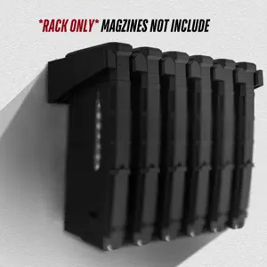 Mag Rack, Solid 6X Standard Wall Mount Mag Holder Home Mag Storage Rack Organizer ABS Rack Decor Pack