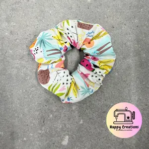 Handmade Hair Scrunchie - Summer Pattern Hair Scrunchie - Cute Summer Hair Scrunchie