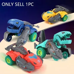 Toy Collision Dinosaur Transforming Car, Inertia Toy Car, Multiple Fun Play Modes, Parent-Child Interactive Game Toy, Suitable for Boys Aged 3+