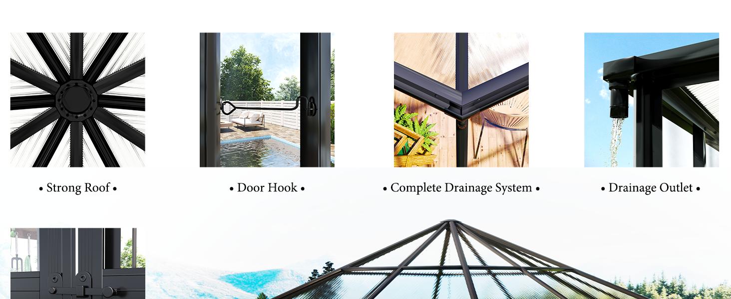 【Ships in 3 Boxes】Amerlife 12x10x8 FT Hexagonal Greenhouse with Quick-Connect Fittings, Greenhouse for Outdoors Garden Backyard with 2 Vents, Walk-in Aluminum Greenhouse- Ships in 3 Boxes 【Ships in 3 Boxes】Amerlife 12x10x8 FT Hexagonal Greenhouse with Quick-Connect Fittings, Greenhouse for Outdoors Garden Backyard with 2 Vents, Walk-in Aluminum Greenhouse- Ships in 3 Boxes