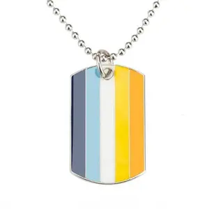 Aroace Pride Dog Tag Necklace