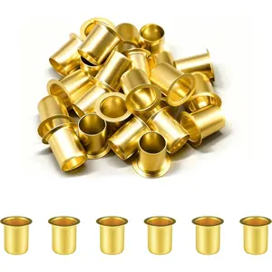 25 count Brass Compression Tube Inserts for OD 5/8", Insert Tube Support Compression Sleeve Fitting, Sleeve Ferrules for Oil Water Air Pipe