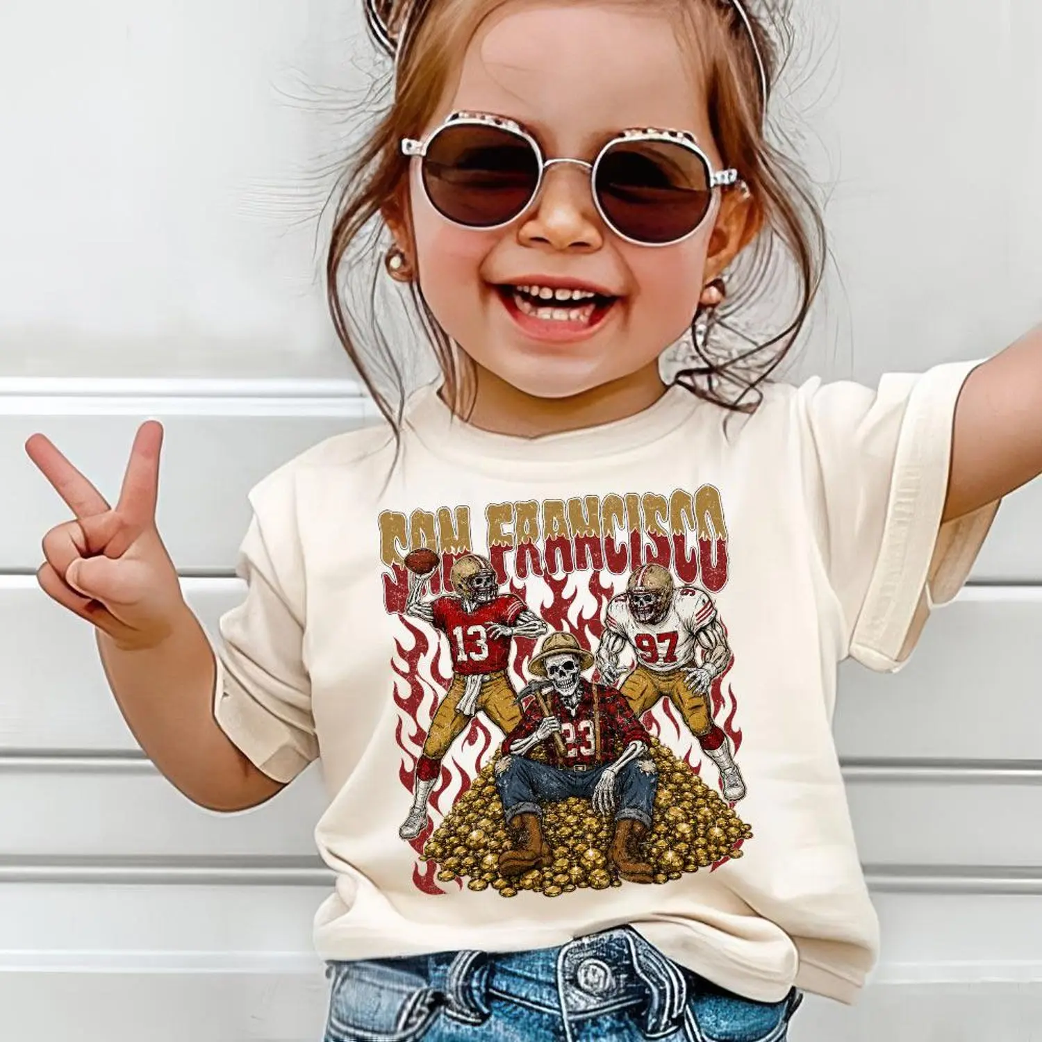 Youth & Adult San Francisco Football Skull Shirt, Vintage Brock Purdy Fan Tee, Game Day Gift For Football Fans, McCaffrey Football