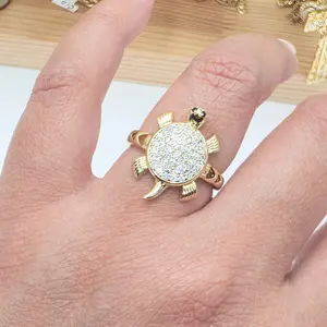 Gold-Plated Turtle Ring for Women - Lightweight & Comfortable Design - Symbolizing Longevity Protection & Wisdom - Perfect for Everyday Wear or Meaningful Gift