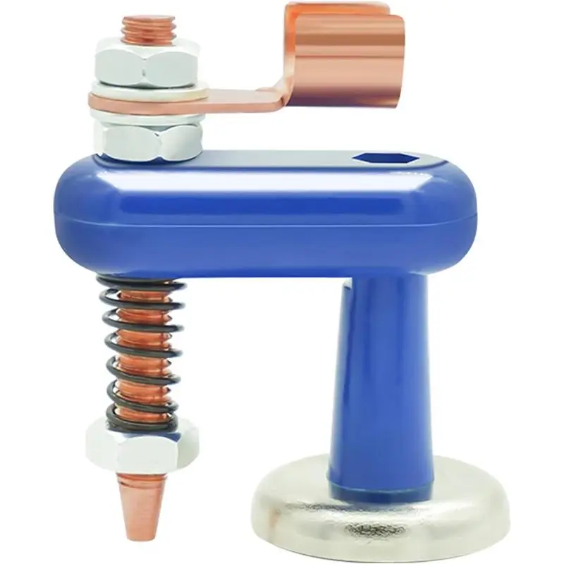 Welding Ground Clamp Magnet - Magnetic Ground Clamp For Welder, 500A Resilient Copper Electrode, Single Magnet