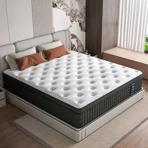 【Mrh】10,12,14Inch Twin, Full, Queen, King Mattress Memory Foam And Spring, Hybrid Mattress Medium Firm,Cooling Night Sleep, For School Dormitory Home Room Hotel ,Boxed Halloween Christmas Gift, Modern twin size mattress