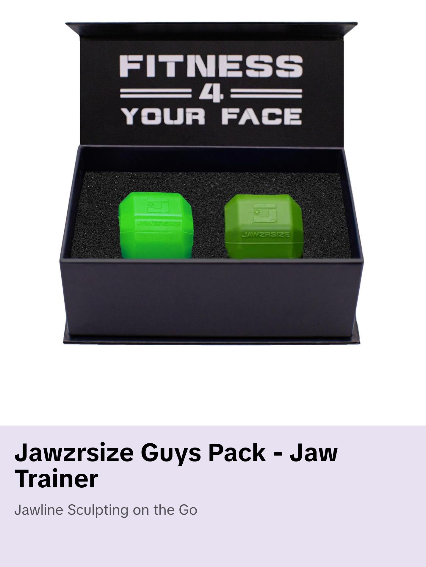 Jawzrsize Jaw Exerciser for Men - Pop N Go Guys Pack Intermediate Green and Advanced Green Jaw Trainer, Jaw Clenching Relief, Jawline Shaper and Neck Exerciser Jawzrsize Jaw Exerciser for Men - Pop N Go Guys Pack Intermediate Green and Advanced Green Jaw Trainer, Jaw Clenching Relief, Jawline Shaper and Neck Exerciser